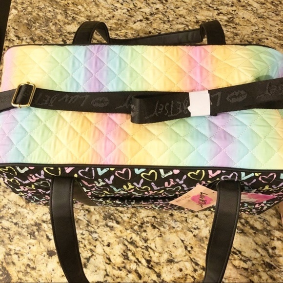 Betsey Johnson weekender rainbow bag NWT - Picture 5 of 16